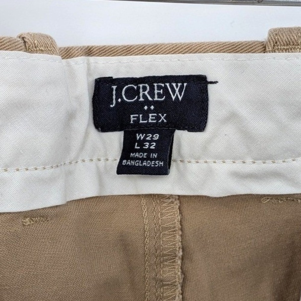 J. Crew Flex Khaki Straight Leg Chino Pants Cotton Stretch W29 L31 Preppy Office - Picture 5 of 11